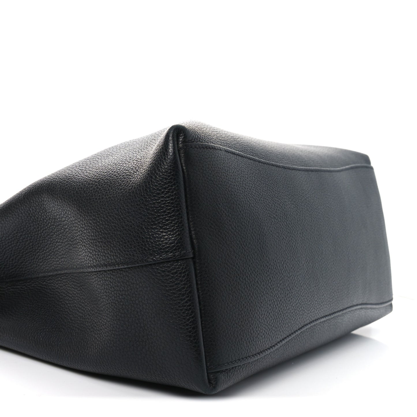 Vitello Phenix Embossed Logo Hobo Black