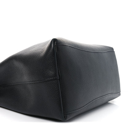 Prada Vitello Phenix Embossed Logo Hobo Black 8 of 9