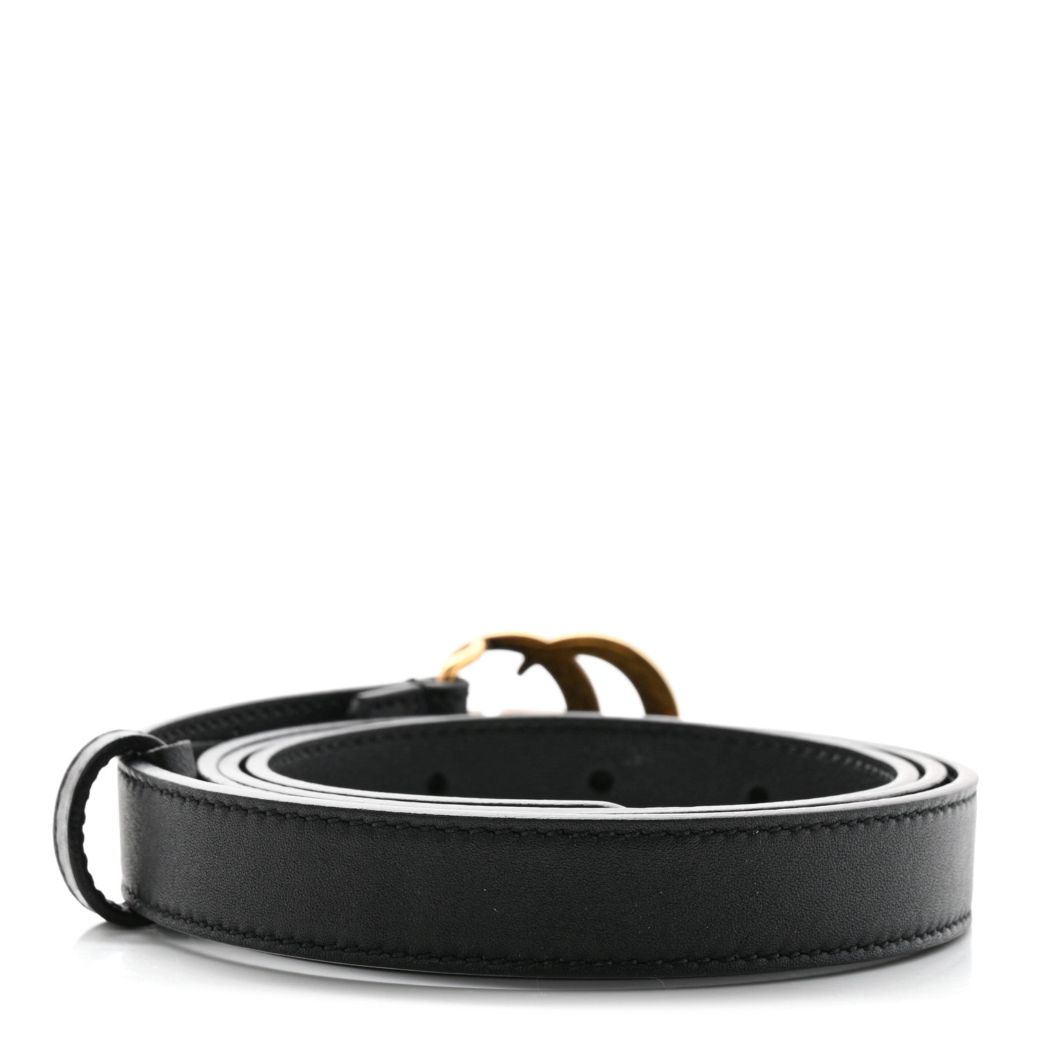 Gucci Calfskin Double G 20mm Belt 95 38 Black 2 of 9