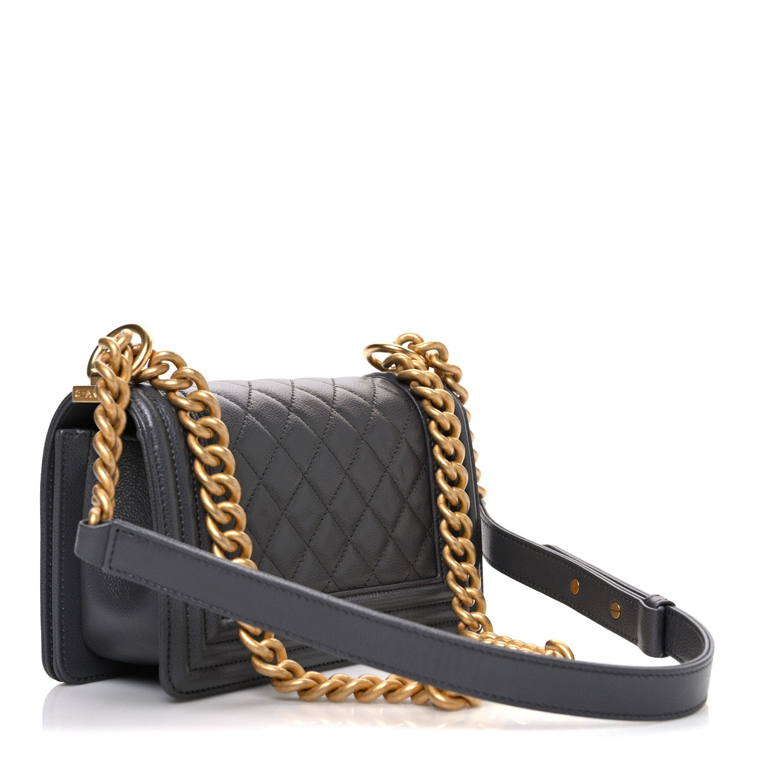 Chanel Caviar Quilted Small Boy Flap Dark Grey 3 of 11