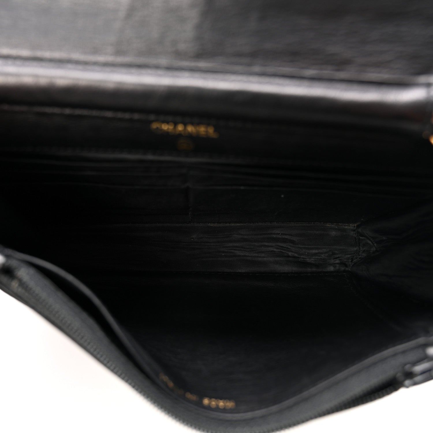 Chanel Lambskin Timeless CC Wallet On Chain WOC Black 5 of 11