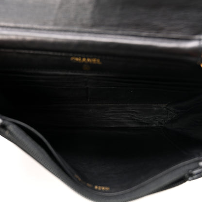 Chanel Lambskin Timeless CC Wallet On Chain WOC Black 5 of 11