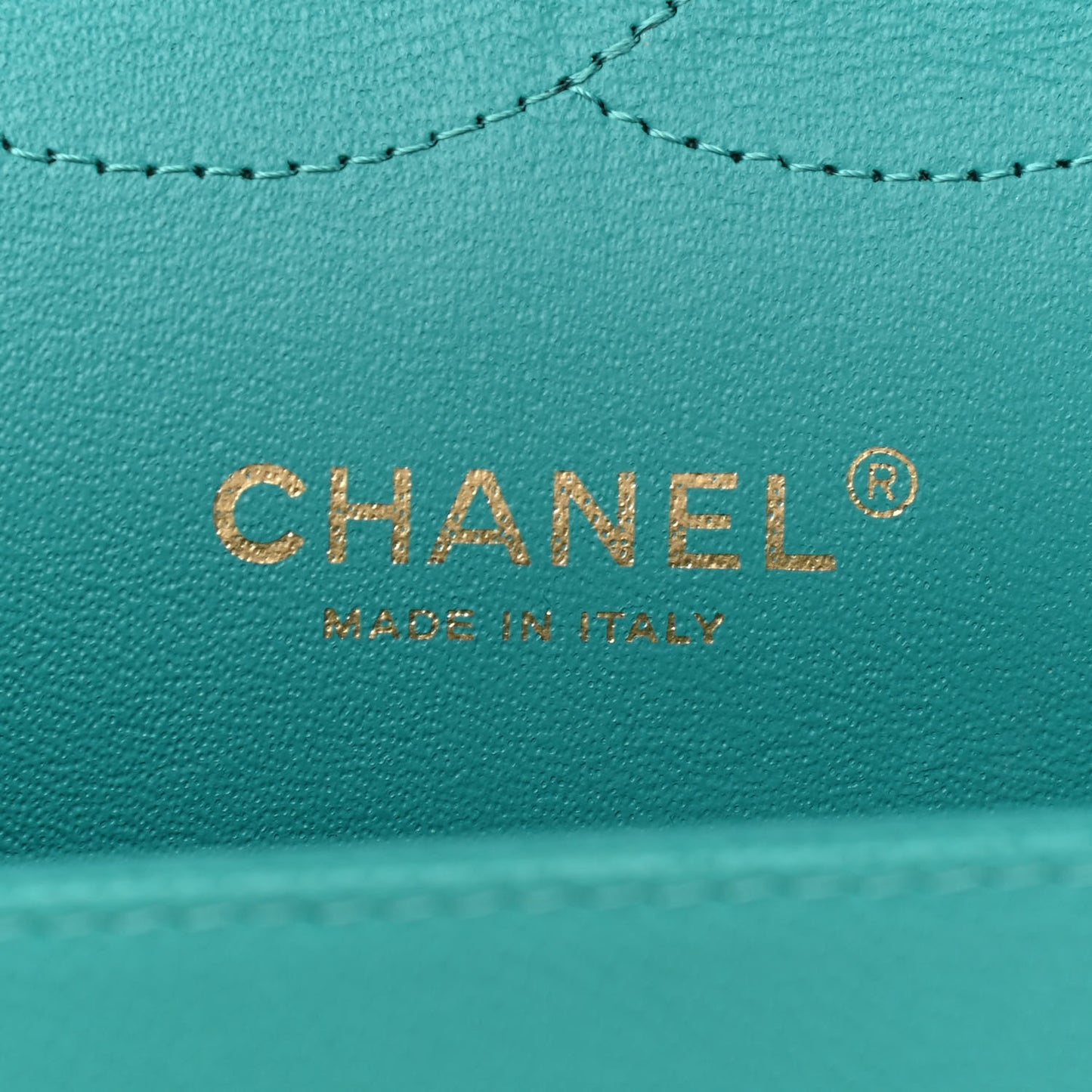 Caviar Quilted Jumbo Double Flap Turquoise