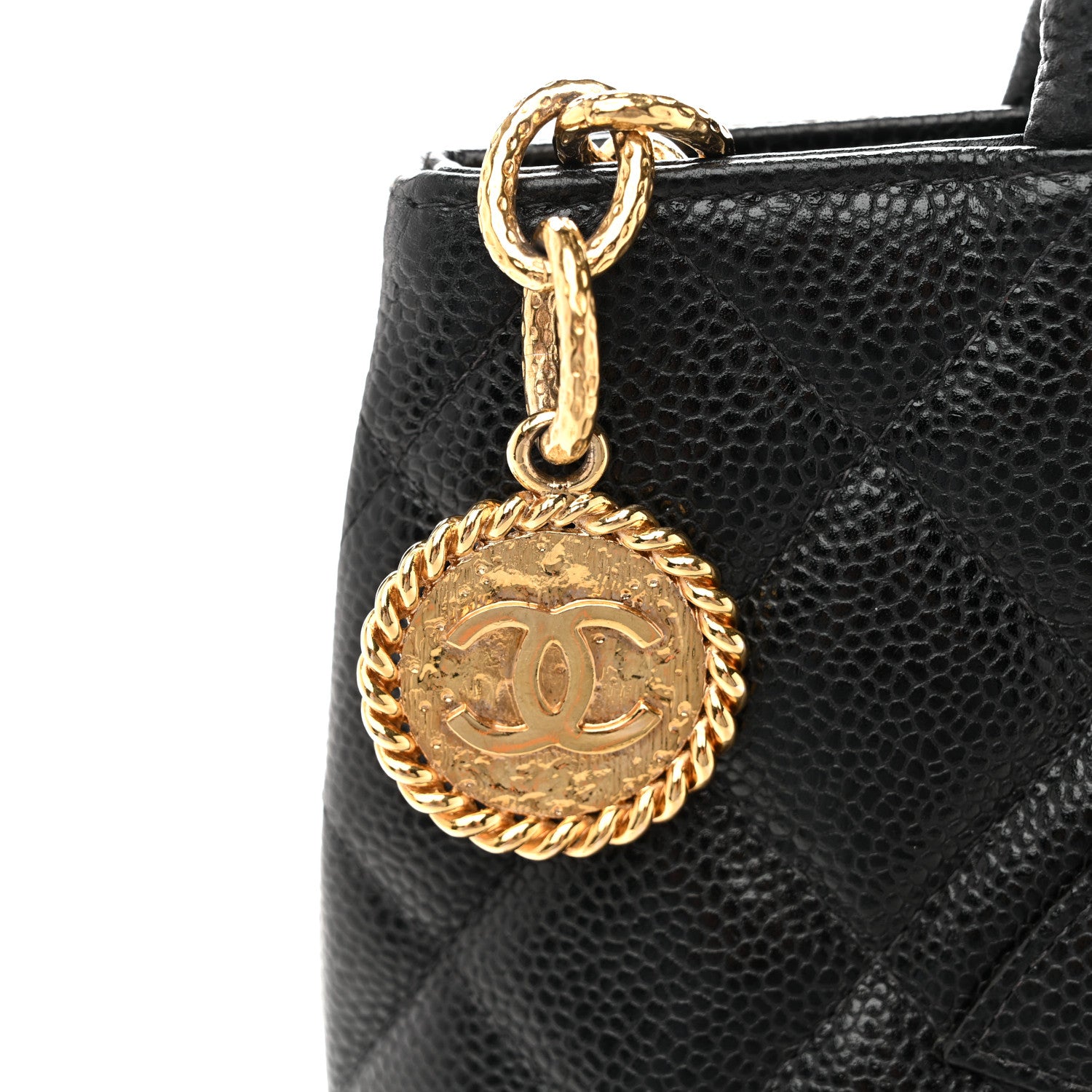 Chanel Caviar Quilted Medallion Tote Black 13 of 16