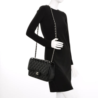 Chanel Caviar Quilted Jumbo Double Flap Black 2 of 7