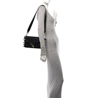 Fendi X VERSACE Vitello Seta Fendace Brooch Baguette Black 2 of 11