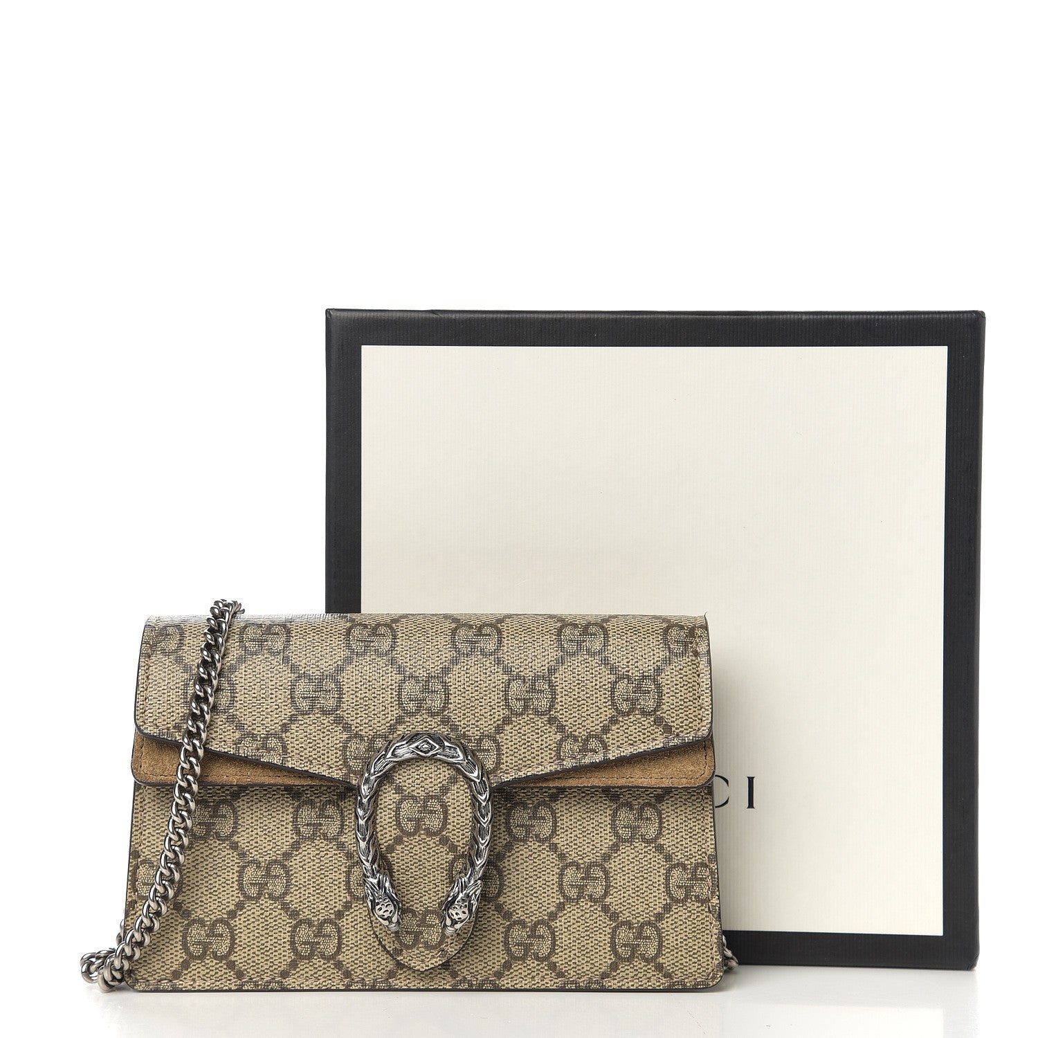 Gucci GG Supreme Monogram Super Mini Dionysus Shoulder Bag Taupe 8 of 8