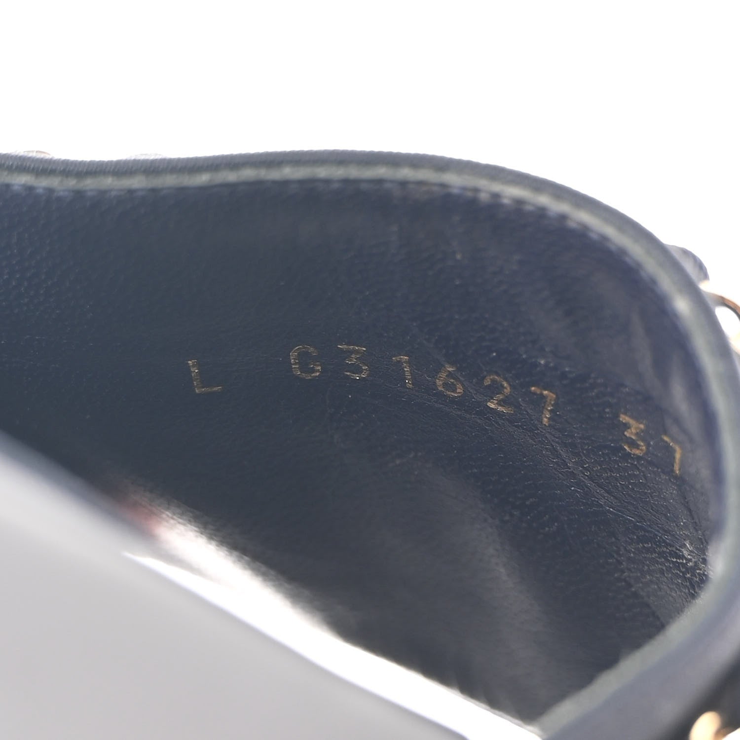Chanel Satin Chain Flat Sandals 37 Marine 10 of 11