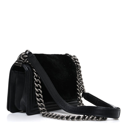 Chanel Orylag Rabbit Fur Calfskin Small Boy Flap Black 3 of 10