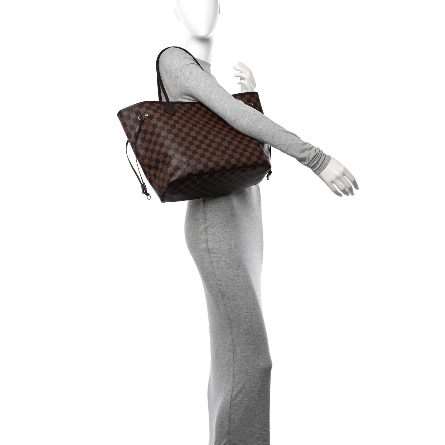 Damier Ebene Neo Neverfull MM Rose Ballerine