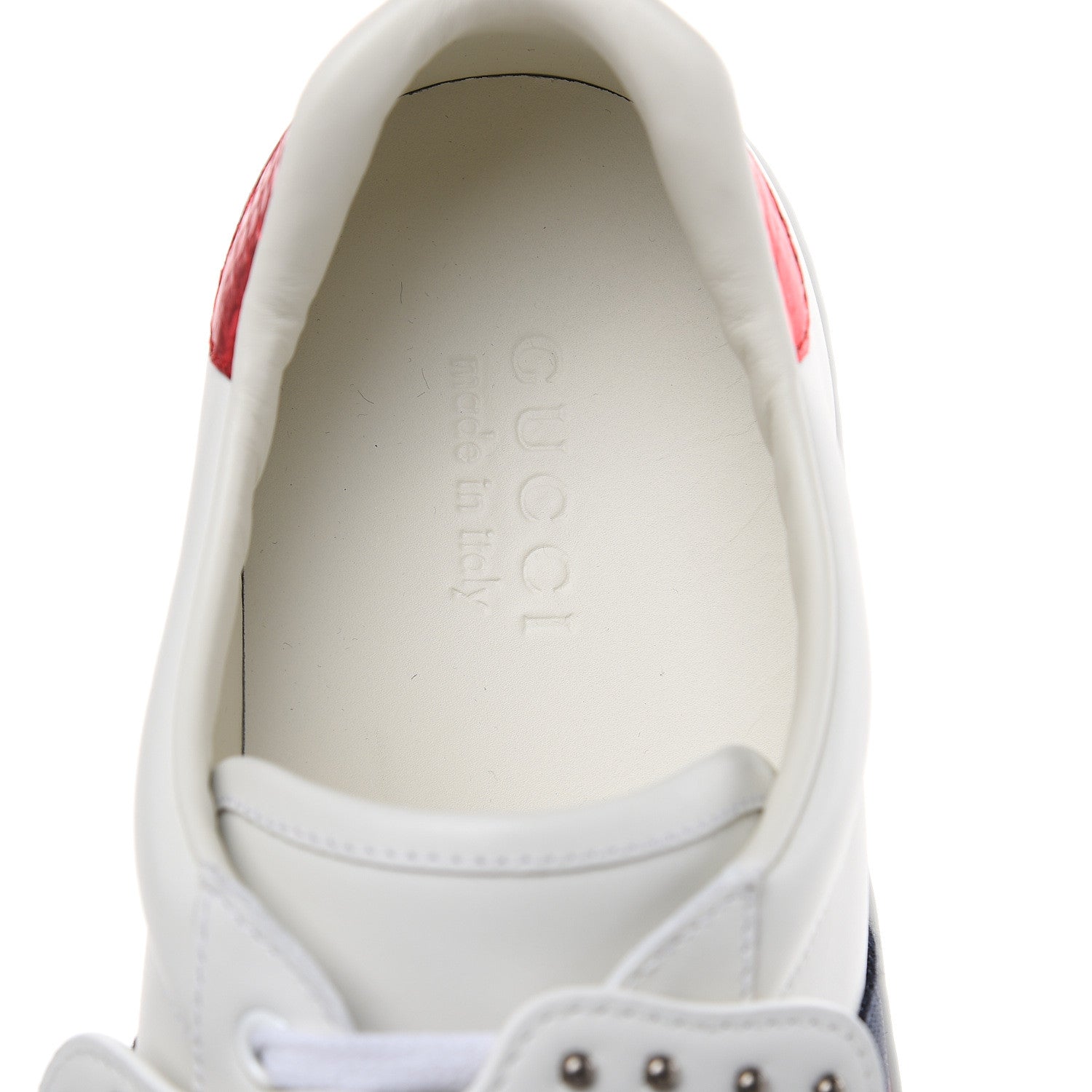 Gucci Calfskin Ayers Web Panther Embroidered Mens Ace Sneakers 10 White 8 of 10