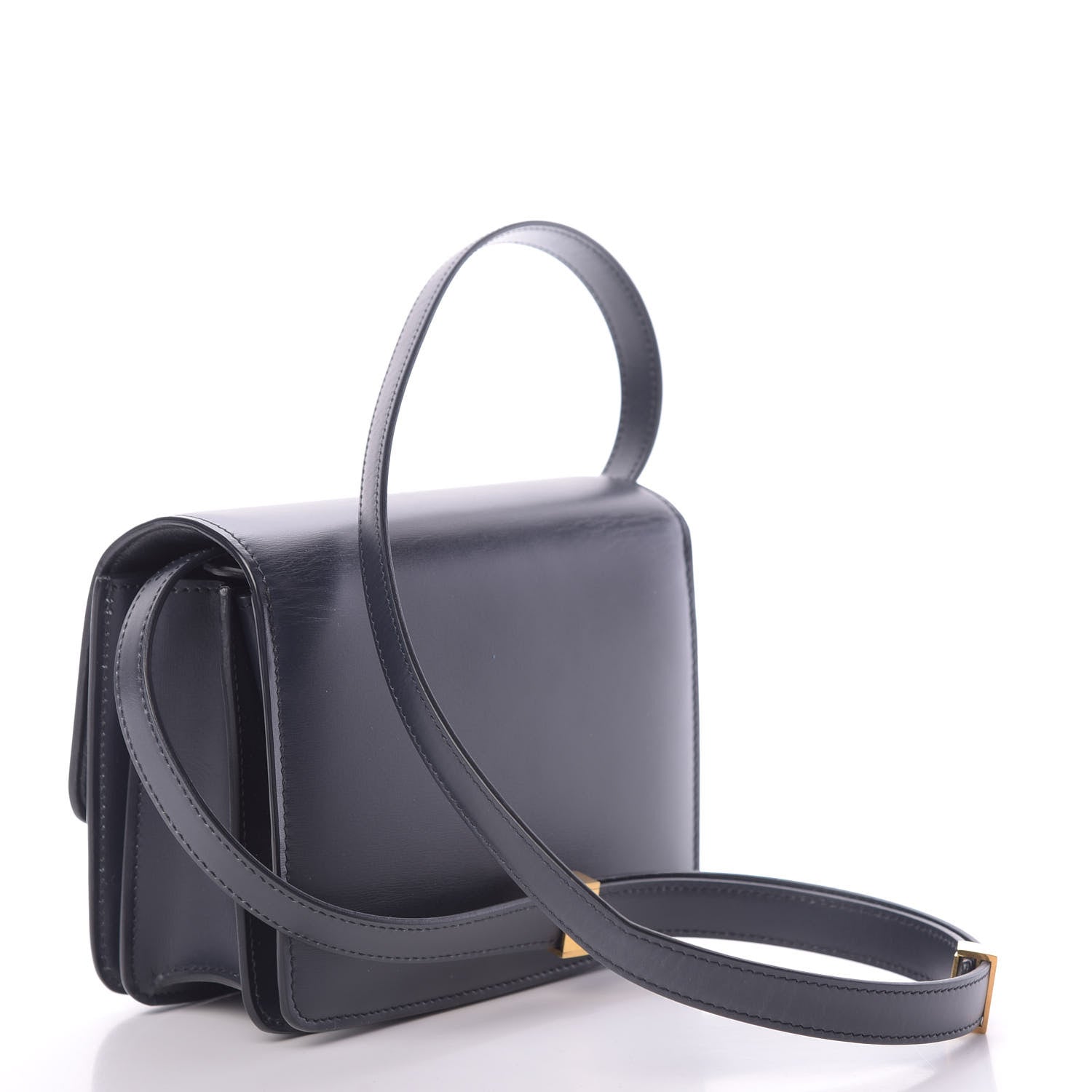 Celine Box Calfskin Small Classic Box Flap Bag Navy Blue 3 of 11