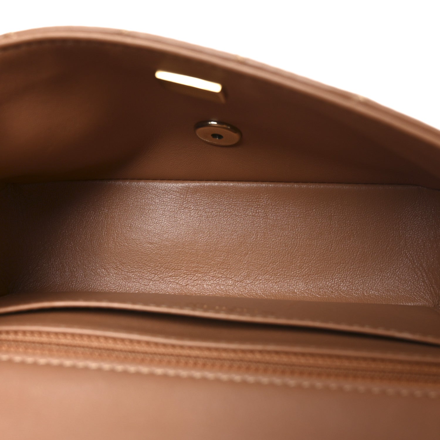 Chanel Lambskin Quilted Mini Rectangular Flap Brown 9 of 20