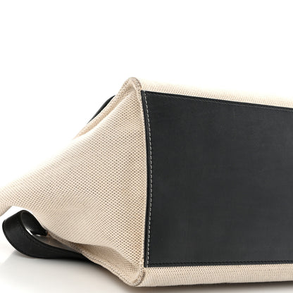 Celine Smooth Calfskin Canvas Medium Trapeze Cream 8 of 17