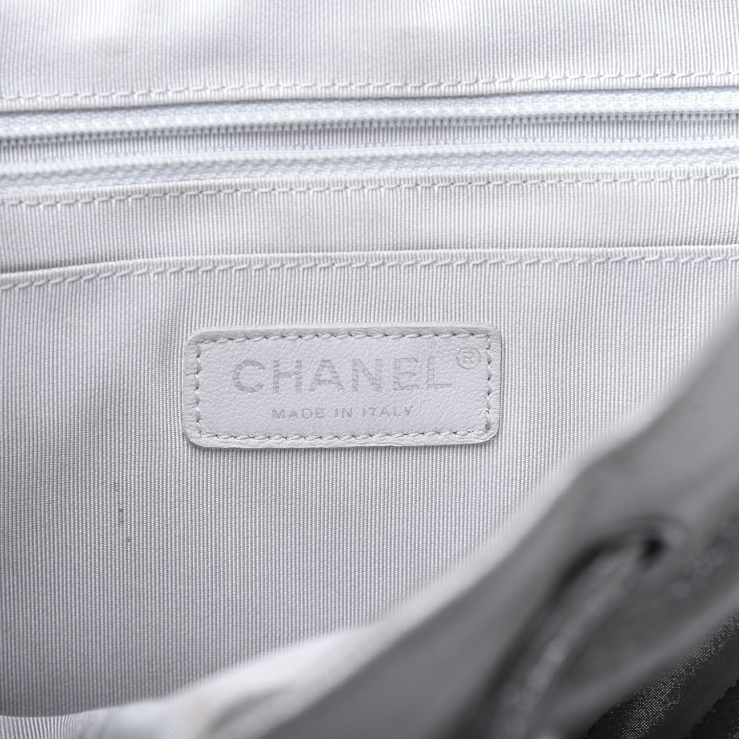 Metallic Calfskin Chevron Quilted Small Urban Spirit Backpack Silver
