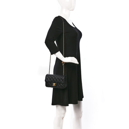 Chanel Lambskin Quilted Mini Rectangular Pearl Crush Flap Black 2 of 9
