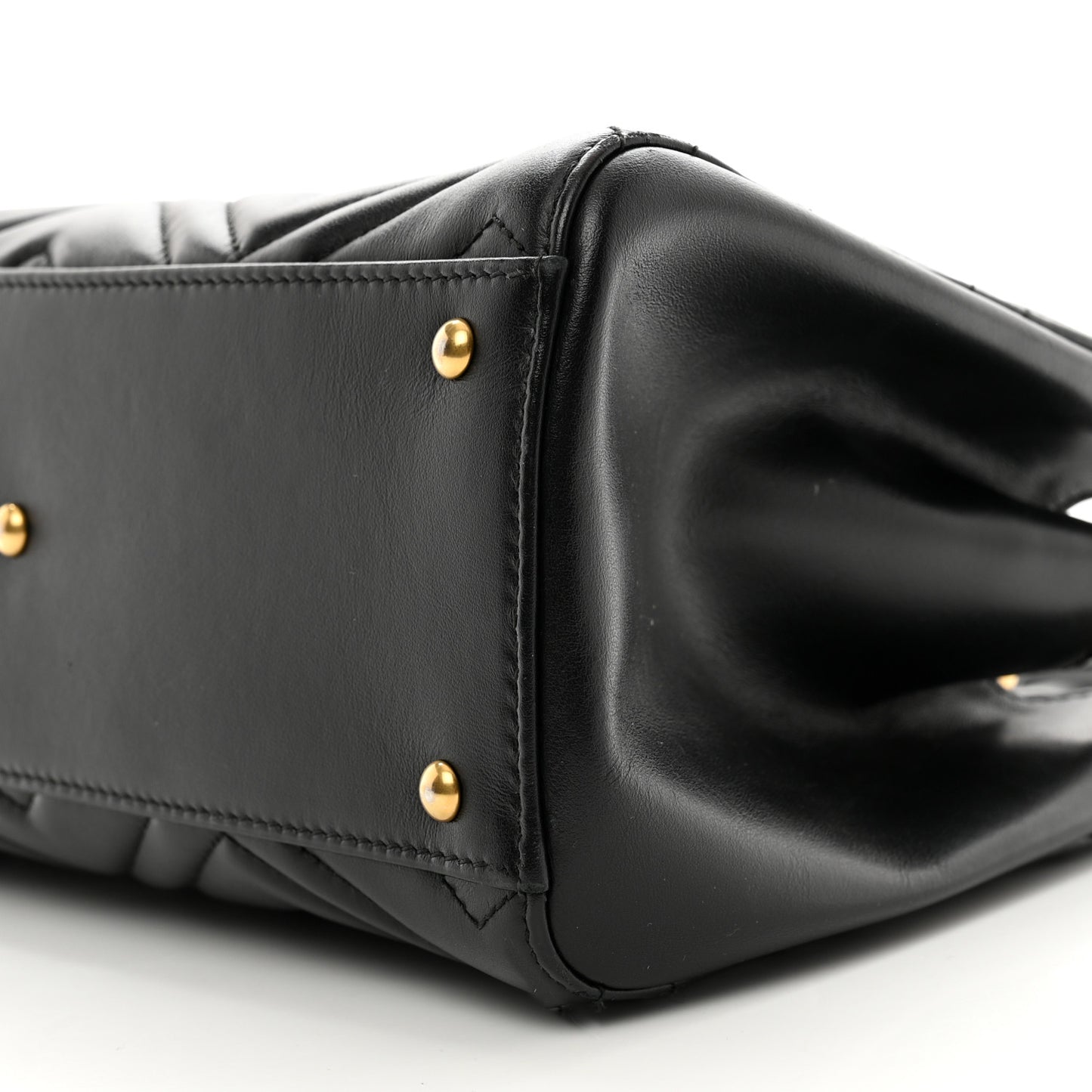 Calfskin Matelasse Small GG Marmont Tote Black