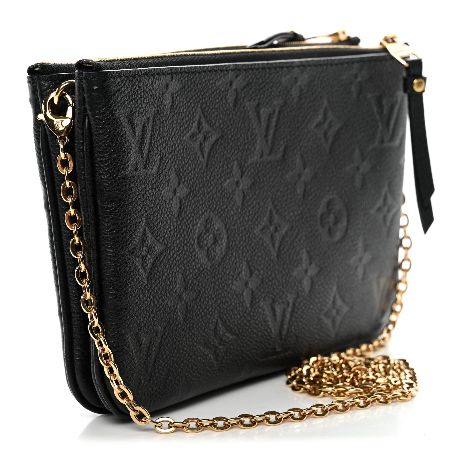 Louis Vuitton Empreinte Double Zip Pochette Black 3 of 10