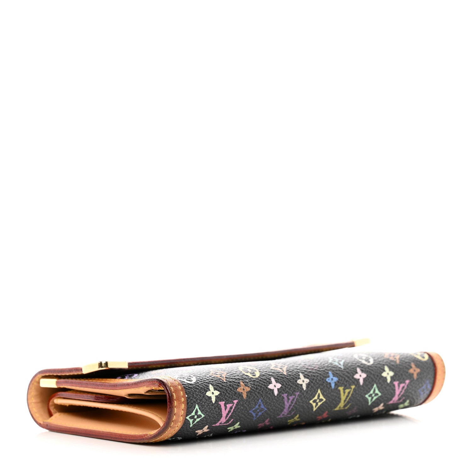Louis Vuitton Monogram Multicolor Porte Tresor International Wallet Black 4 of 16