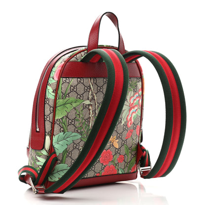 Gucci GG Supreme Monogram Tian Web Small Day Backpack Beige Multicolor Red 3 of 9