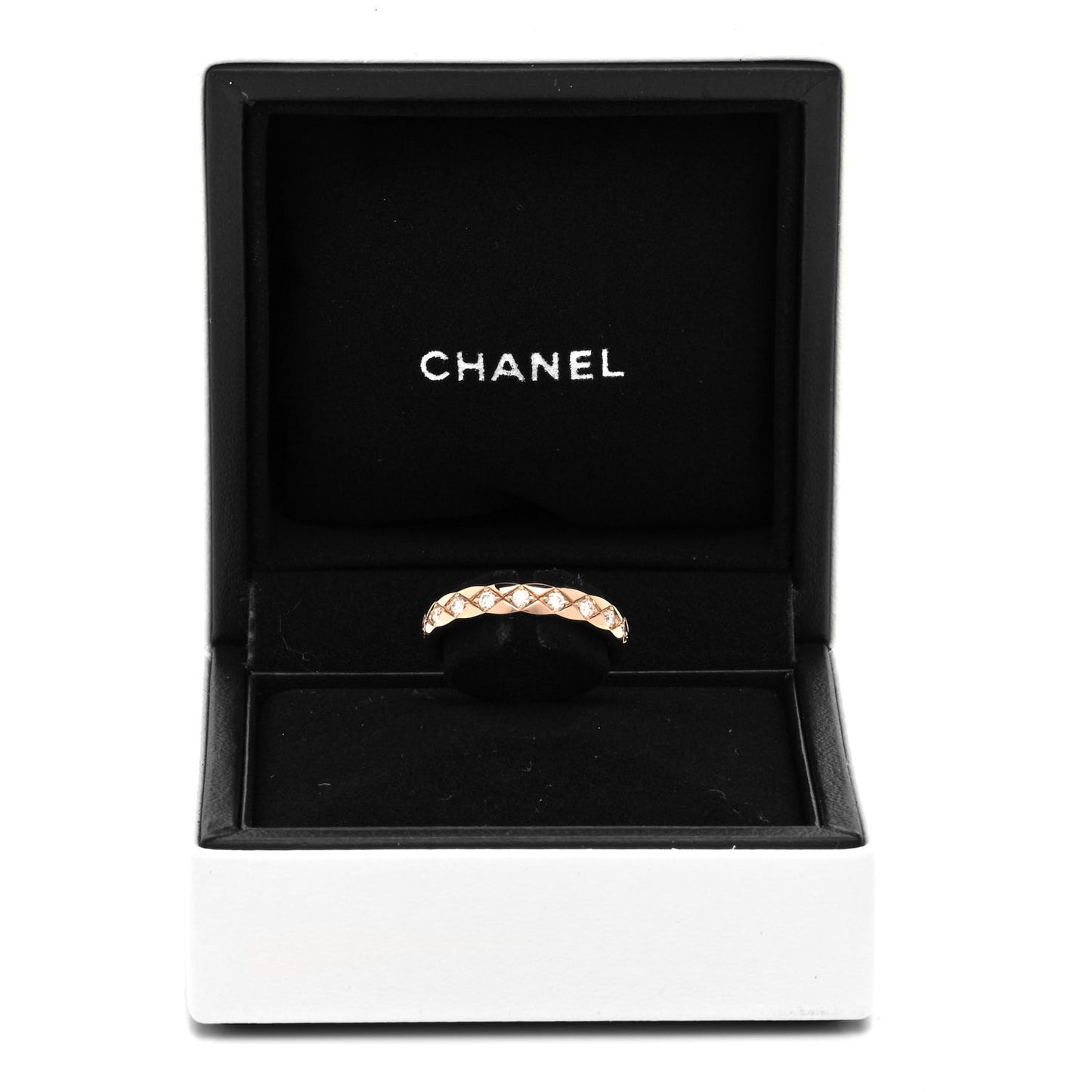 18K Beige Gold Diamond Mini Coco Crush Ring 52 6