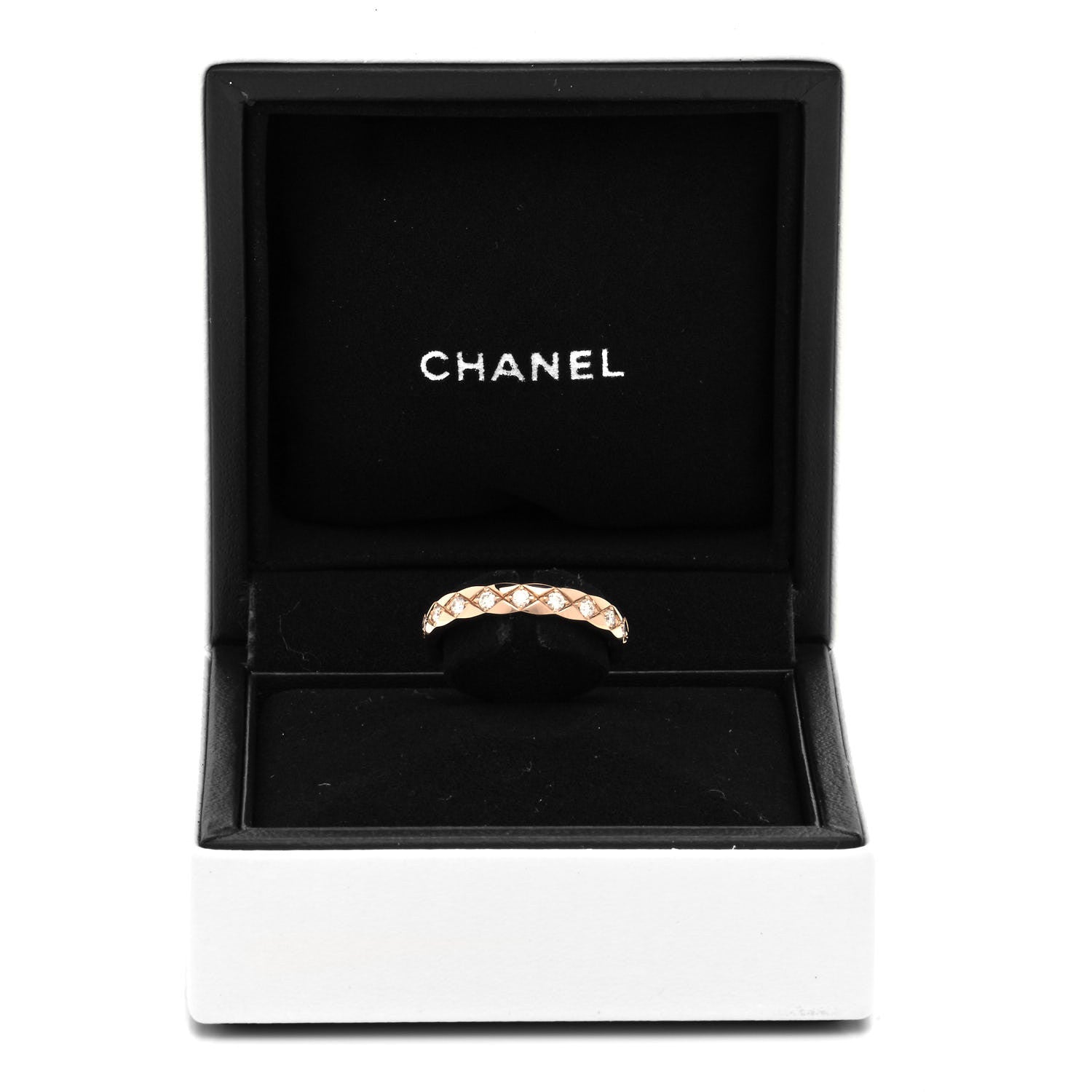 Chanel 18K Beige Gold Diamond Mini Coco Crush Ring 52 6 5 of 5