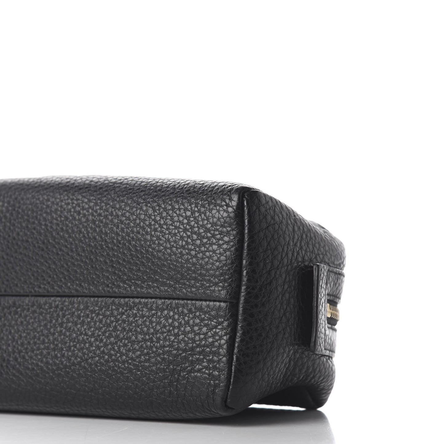 Pebbled Calfskin Large Soho Cosmetic Case Black