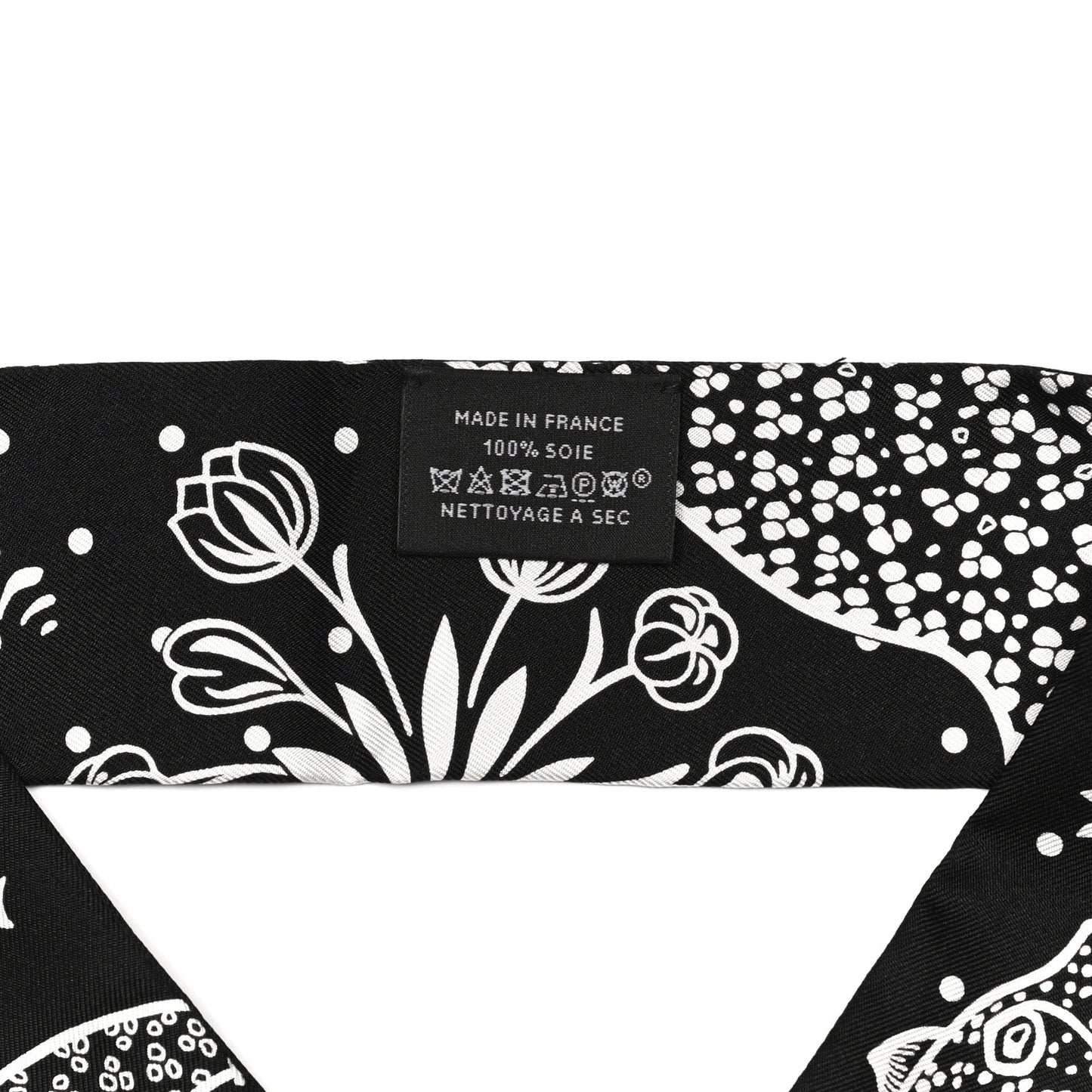 Silk Les Leopards Twilly Black White