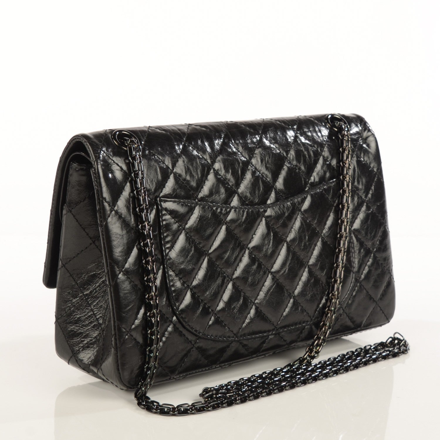 Chanel Glazed Calfskin Quilted 2.55 Reissue 226 Flap Black 3 of 8