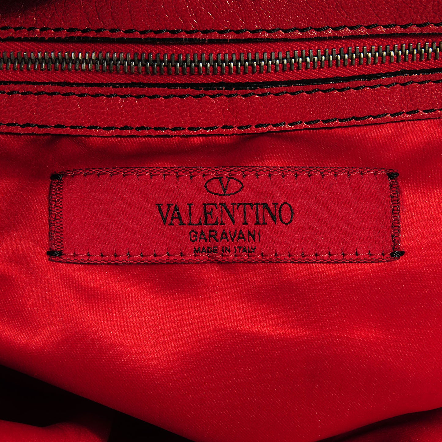 Nappa Studded 360 Bow Hobo Red