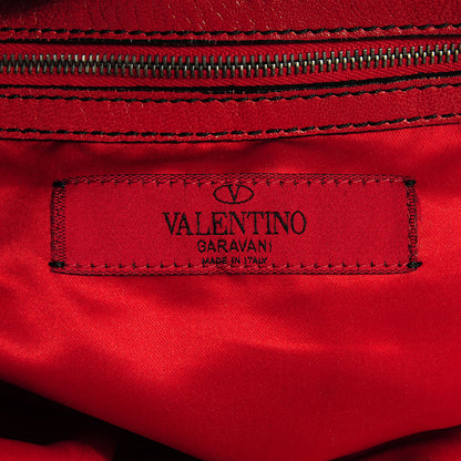 Valentino Garavani Nappa Studded 360 Bow Hobo Red 6 of 8