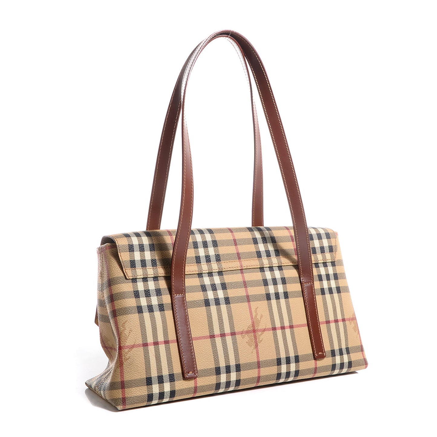 Haymarket Check Shoulder Flap Bag Brown