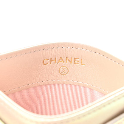 Chanel Iridescent Lambskin Quilted Card Holder Ivory 6 of 9