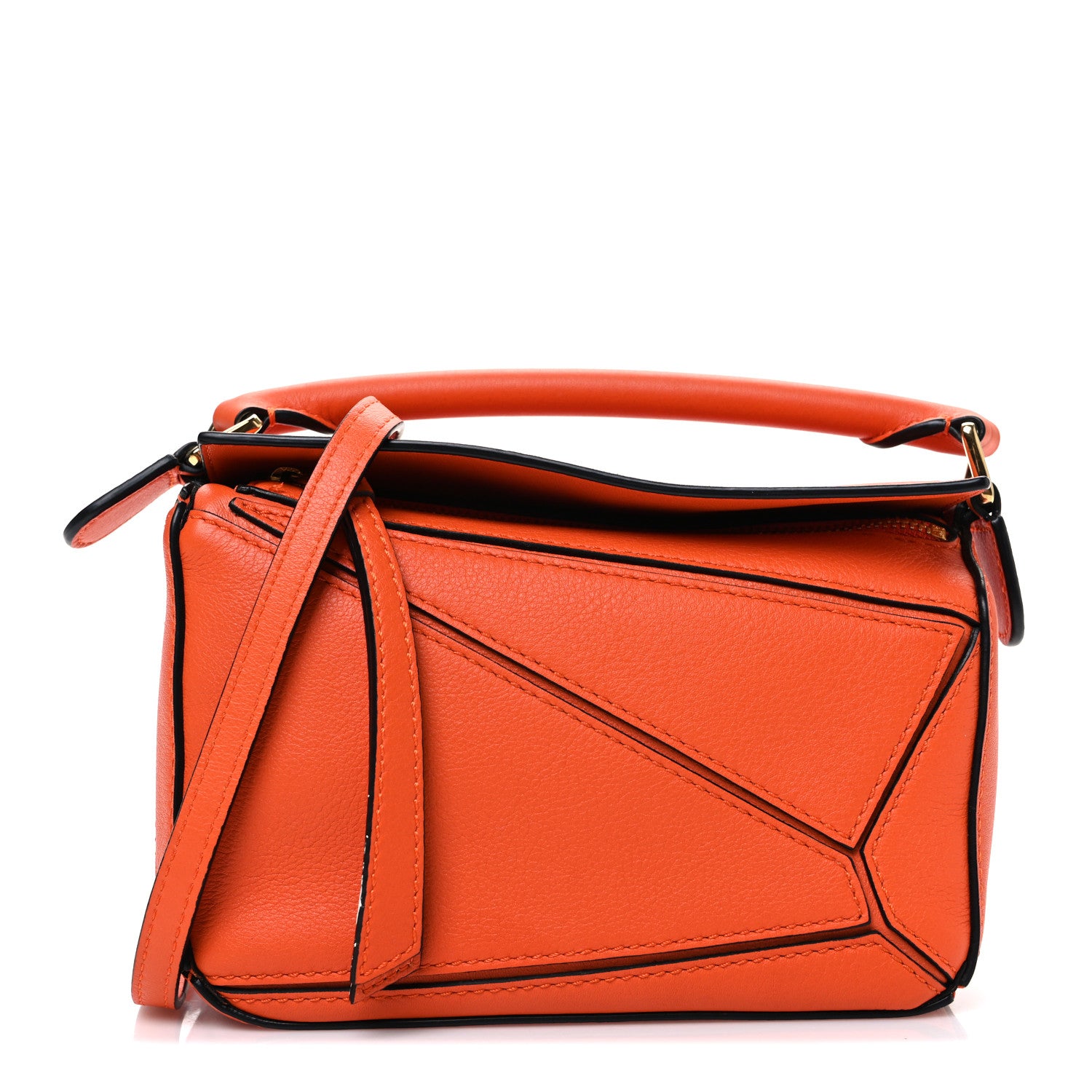 Loewe Calfskin Mini Puzzle Bag Orange 1 of 12