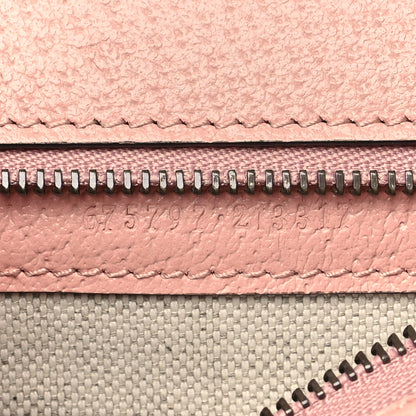 Gucci Raffia Textured Dollar Calfskin GG Monogram Small Bamboo 1947 Top Handle Bag Wild Rose Natural 7 of 10