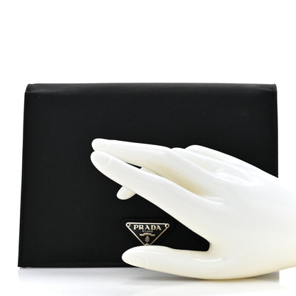 Prada Tessuto Nylon Tri-Fold Compact Wallet Black 2 of 8