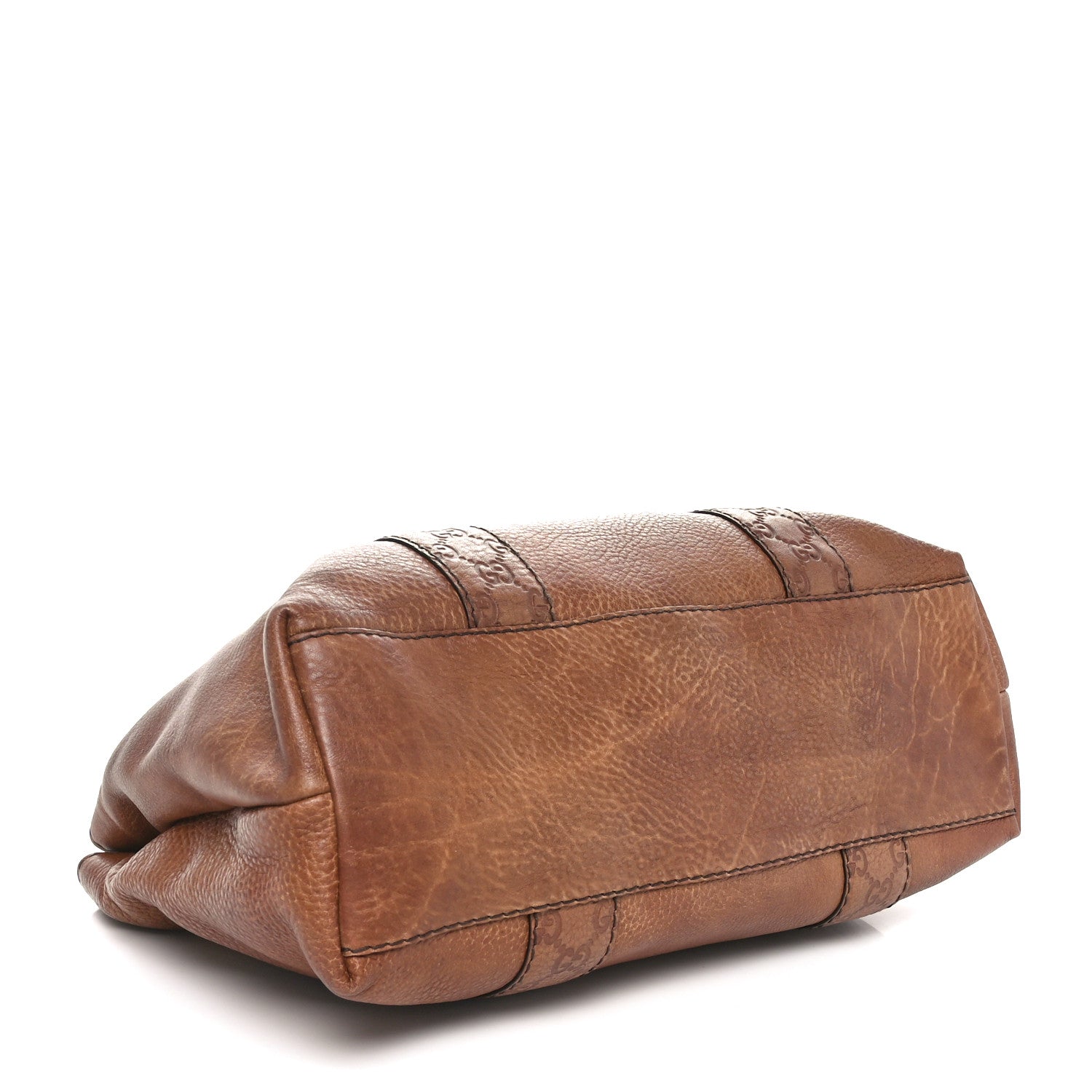 Gucci Calfskin Medium Bamboo Bar Tote Bag Brown 4 of 10