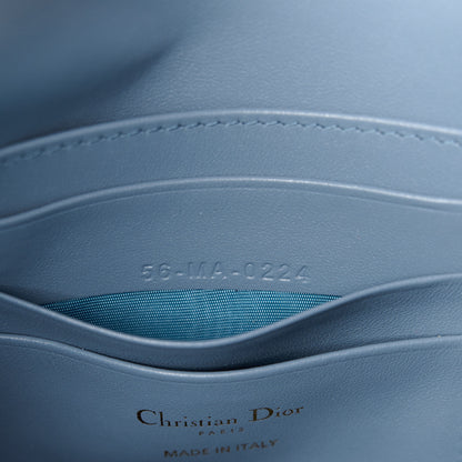 Christian Dior Raffia Cannage 30 Montaigne Dea Pouch Celestial Blue 7 of 11