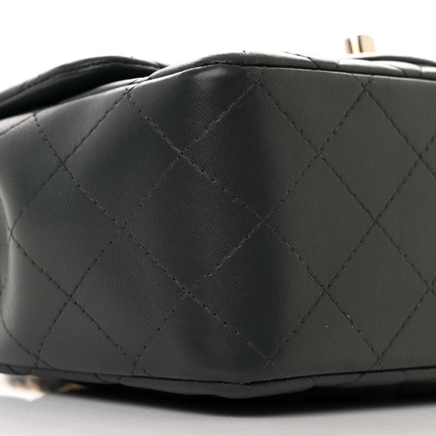 Chanel Lambskin Quilted Mini Square Flap Dark Grey 9 of 10