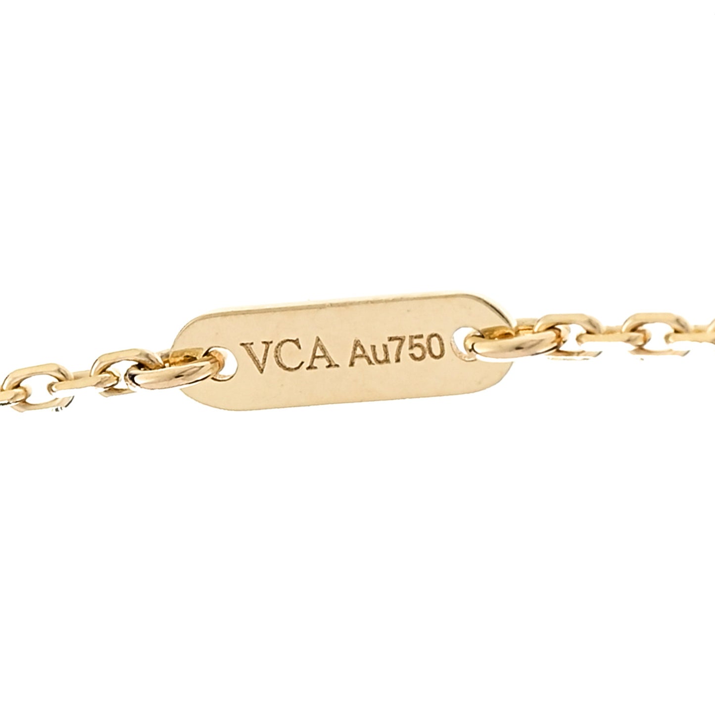 18K Yellow Gold Mother of Pearl Sweet Alhambra Pendant Necklace