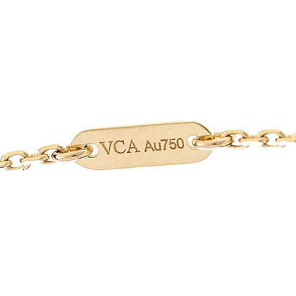 Van Cleef & Arpels 18K Yellow Gold Mother of Pearl Sweet Alhambra Pendant Necklace 6 of 6