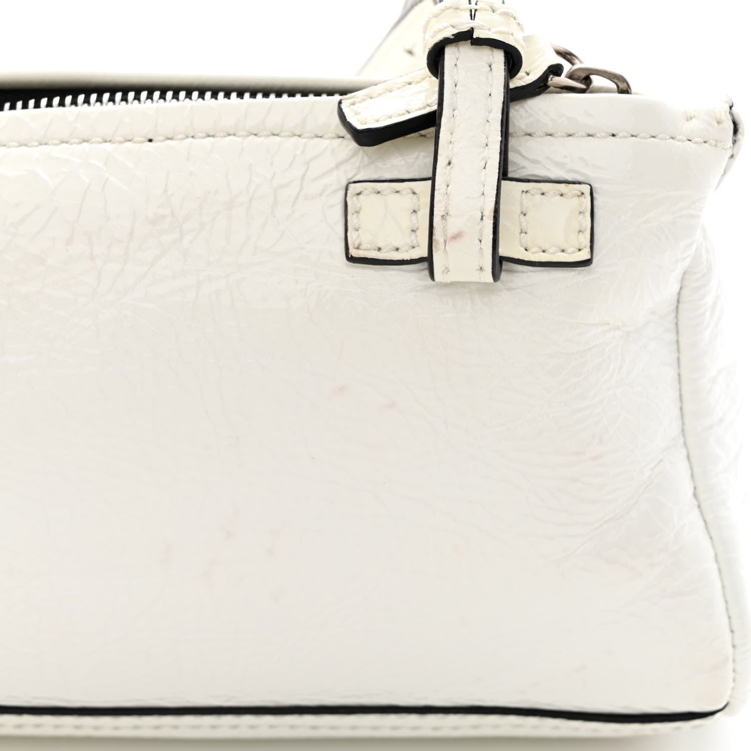 Givenchy Crinkled Patent Deerskin Mini Pandora White 15 of 19