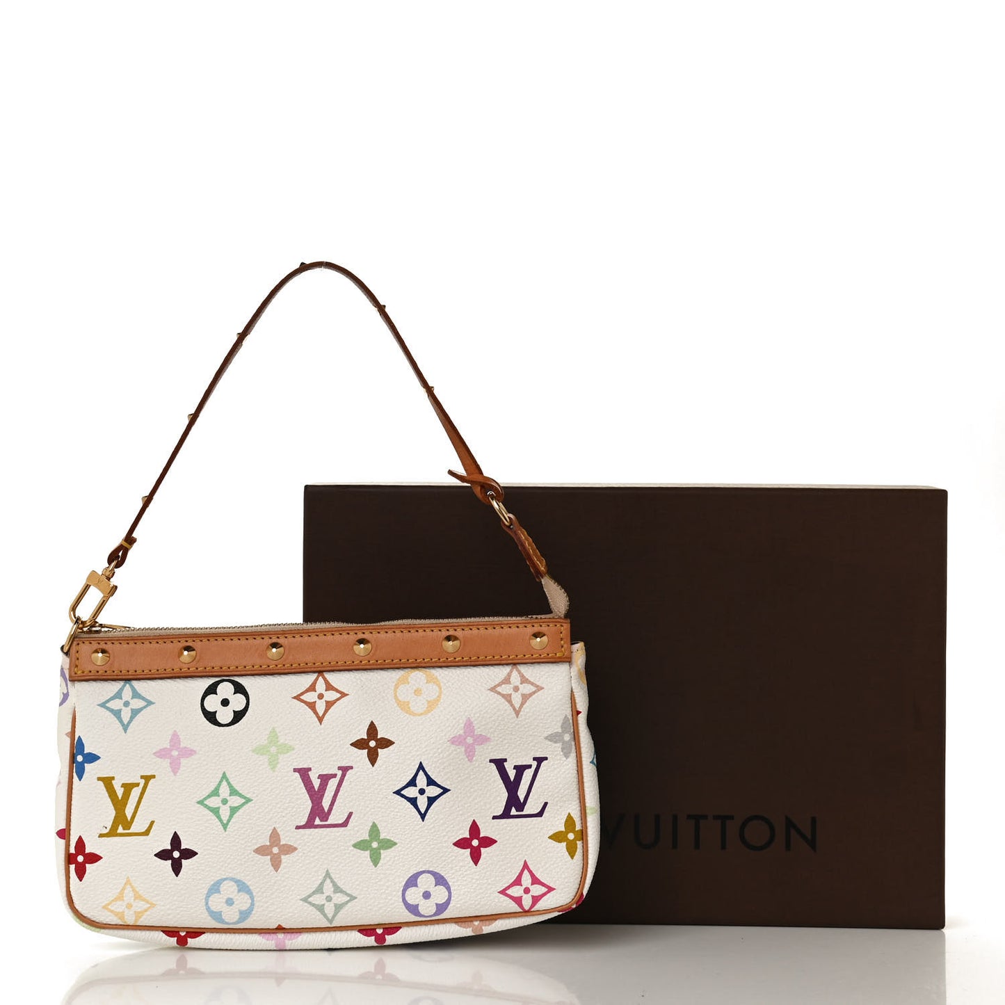Monogram Multicolor Pochette Accessories White