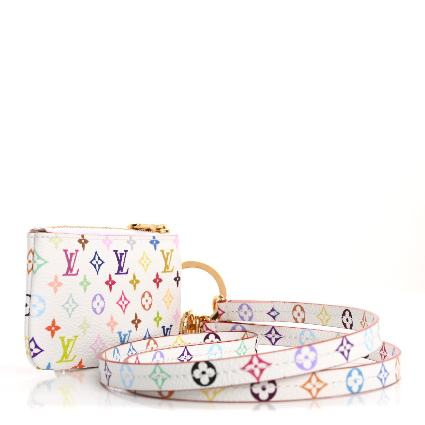 LV X TM Monogram Multicolor Phone Holder White