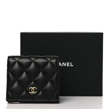 Chanel Caviar Quilted Compact Bifold Wallet Black 10 of 10