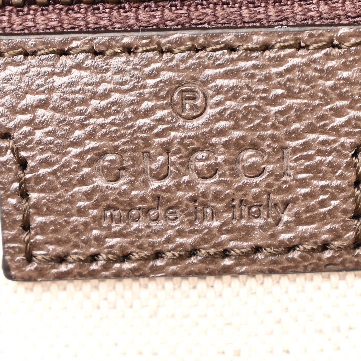 GG Supreme Monogram Textured Dollar Calfskin Web Small Ophidia Day Backpack Beige Ebony Fluorescent Fuchsia