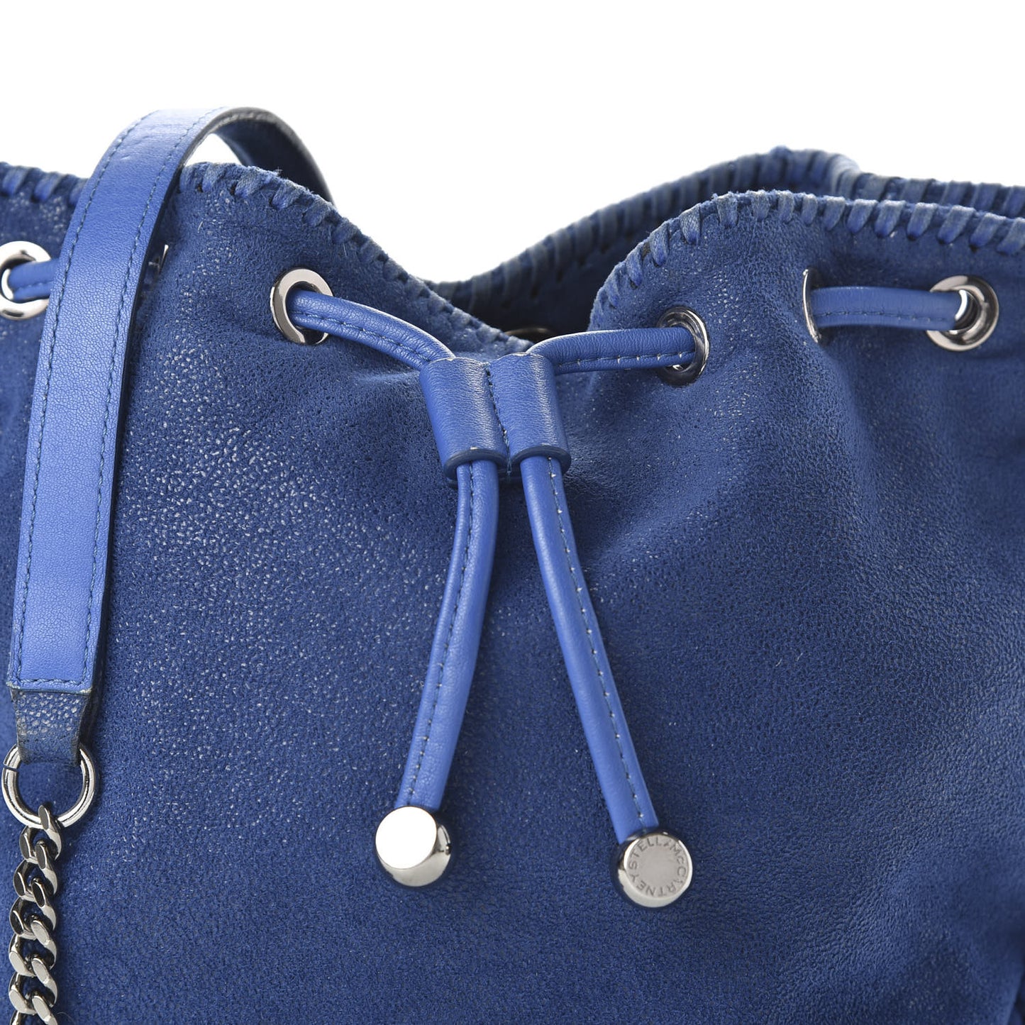 Shaggy Deer Small Falabella Bucket Bag Cornflower