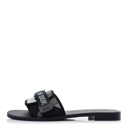 Christian Dior Technical Stretch Fabric Camouflage Dio(r)evolution Slide Sandals 39 Deep Blue 1 of 9