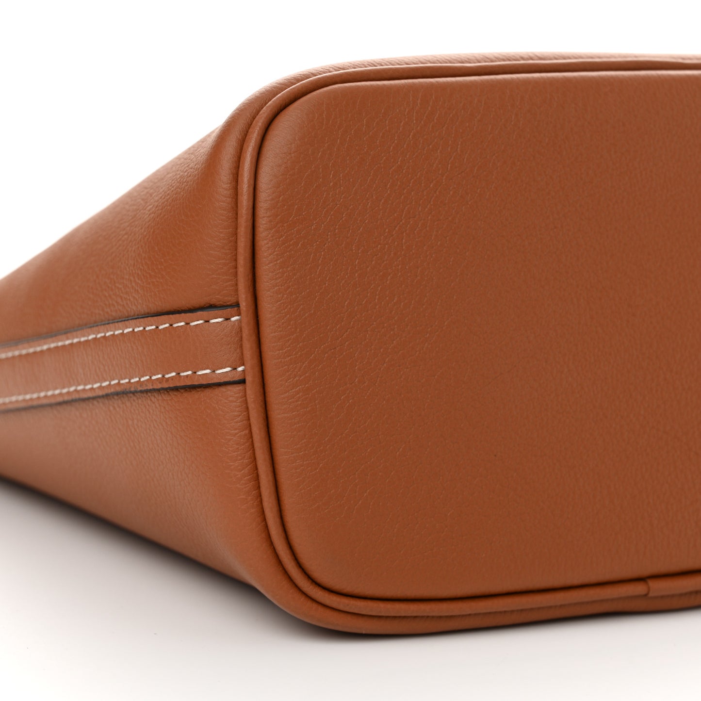 Calfskin Lock and Walk Bucket Cognac