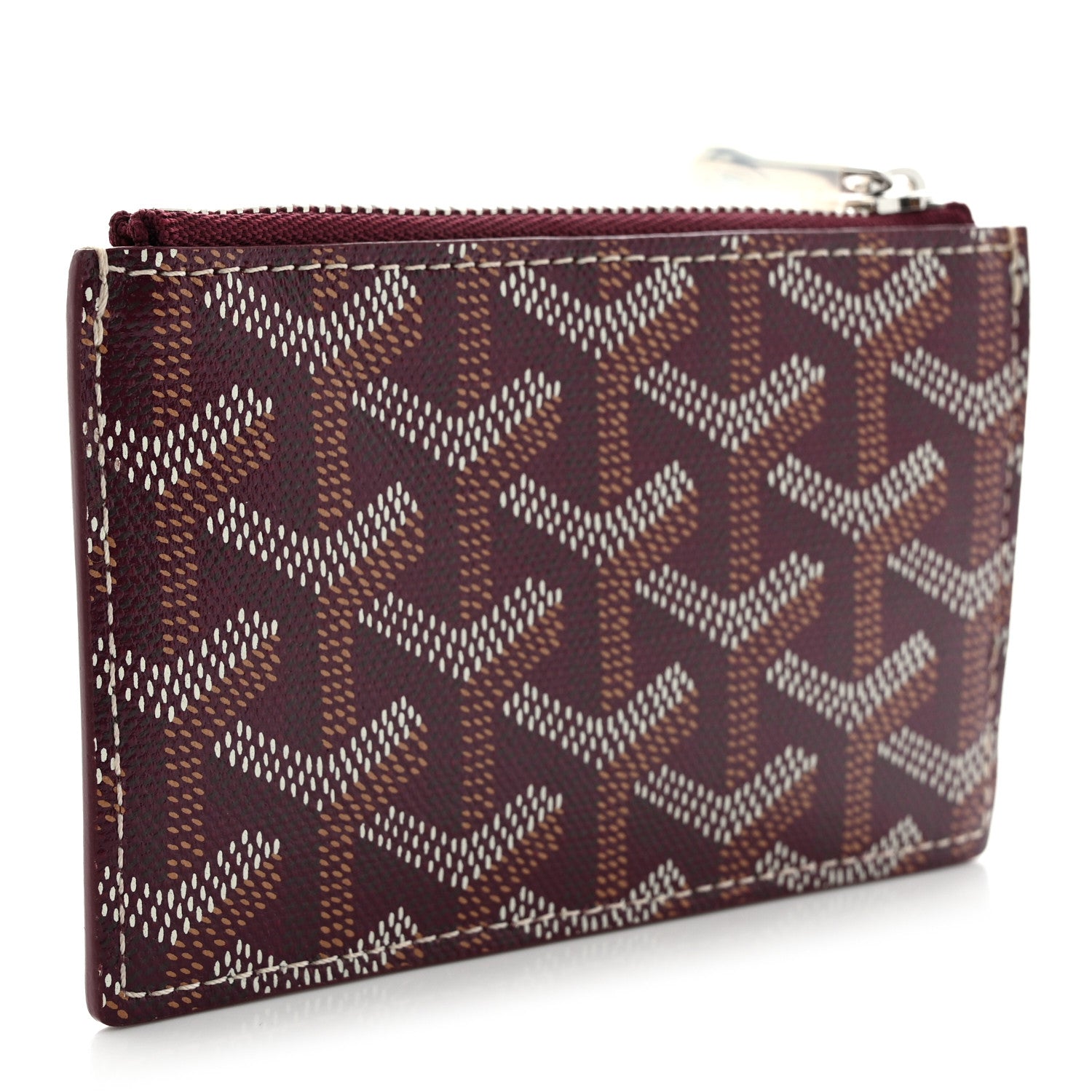 Goyard Goyardine Bourbon Zipped Card Holder Bordeaux 3 of 7